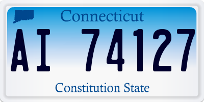 CT license plate AI74127