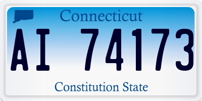 CT license plate AI74173