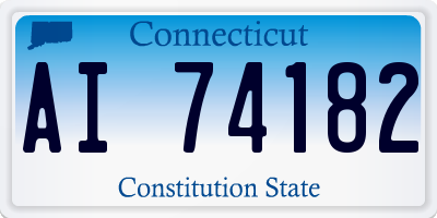 CT license plate AI74182