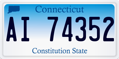 CT license plate AI74352