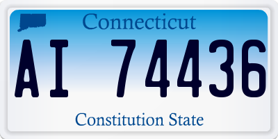 CT license plate AI74436