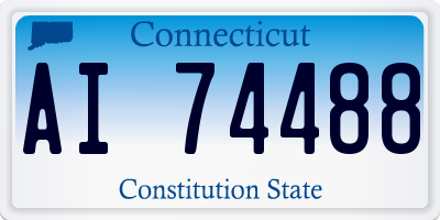 CT license plate AI74488