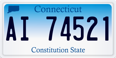 CT license plate AI74521