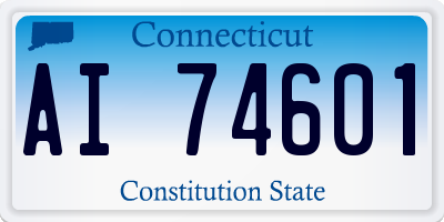CT license plate AI74601