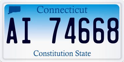 CT license plate AI74668