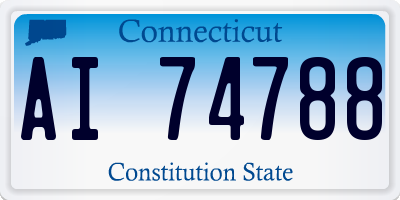 CT license plate AI74788
