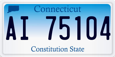 CT license plate AI75104
