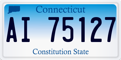 CT license plate AI75127