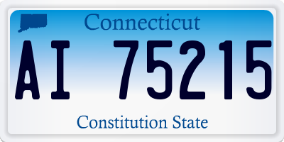 CT license plate AI75215