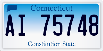 CT license plate AI75748