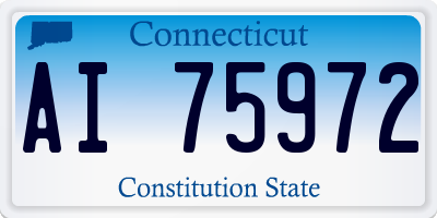 CT license plate AI75972