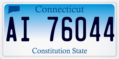 CT license plate AI76044