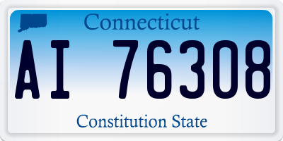 CT license plate AI76308