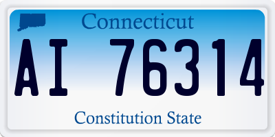 CT license plate AI76314