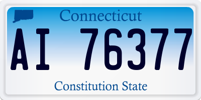 CT license plate AI76377