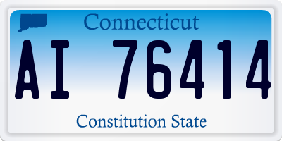 CT license plate AI76414