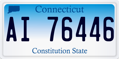 CT license plate AI76446