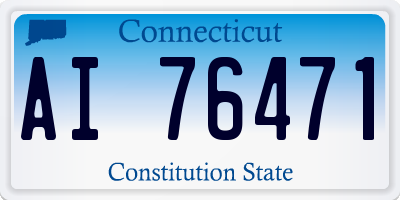 CT license plate AI76471