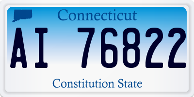 CT license plate AI76822