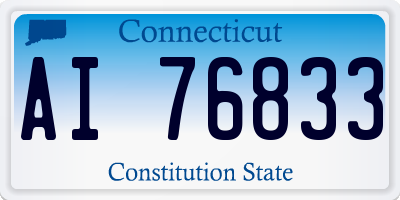 CT license plate AI76833