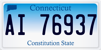 CT license plate AI76937