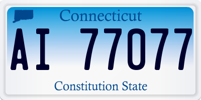 CT license plate AI77077
