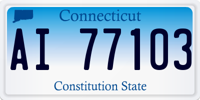 CT license plate AI77103