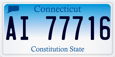 CT license plate AI77716