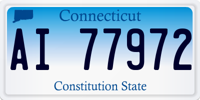 CT license plate AI77972