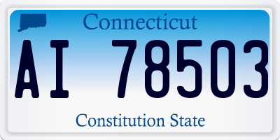 CT license plate AI78503