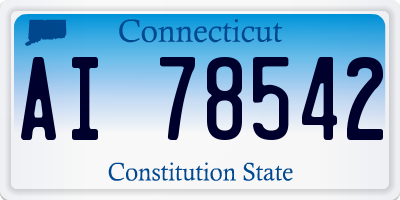 CT license plate AI78542
