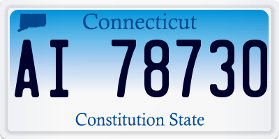 CT license plate AI78730