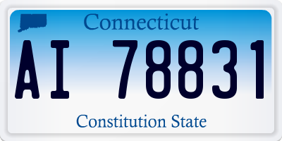CT license plate AI78831
