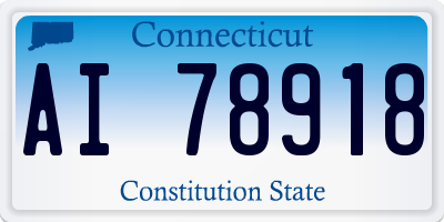 CT license plate AI78918