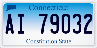 CT license plate AI79032