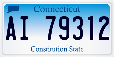 CT license plate AI79312