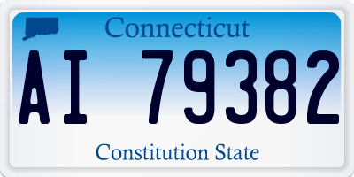 CT license plate AI79382