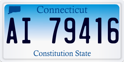 CT license plate AI79416