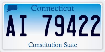 CT license plate AI79422