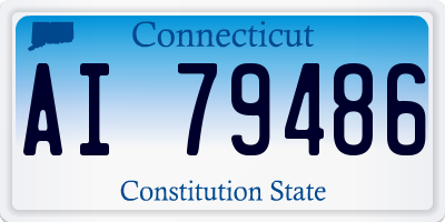 CT license plate AI79486