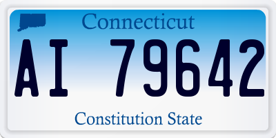 CT license plate AI79642