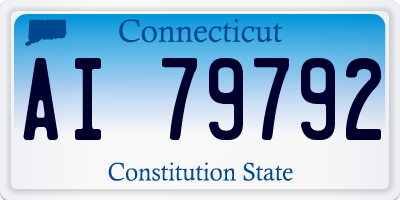 CT license plate AI79792