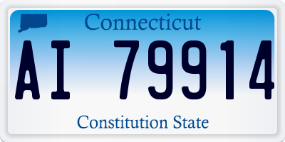 CT license plate AI79914