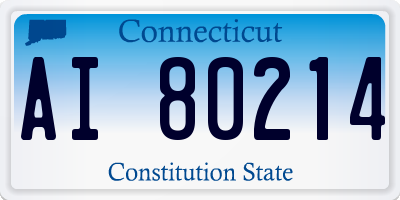 CT license plate AI80214