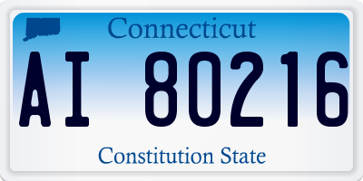 CT license plate AI80216