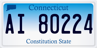 CT license plate AI80224