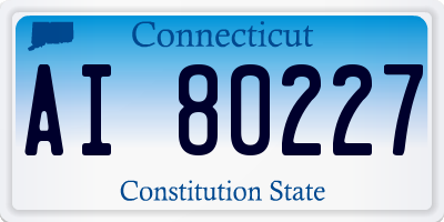 CT license plate AI80227