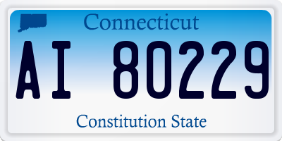 CT license plate AI80229