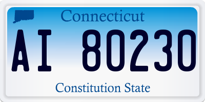 CT license plate AI80230