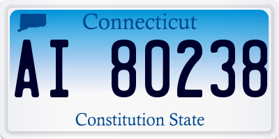 CT license plate AI80238